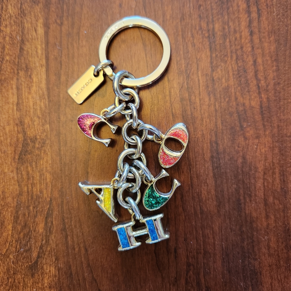 Coach Letters Limited Edition Mixed Key Ring/Fob Bag Charm